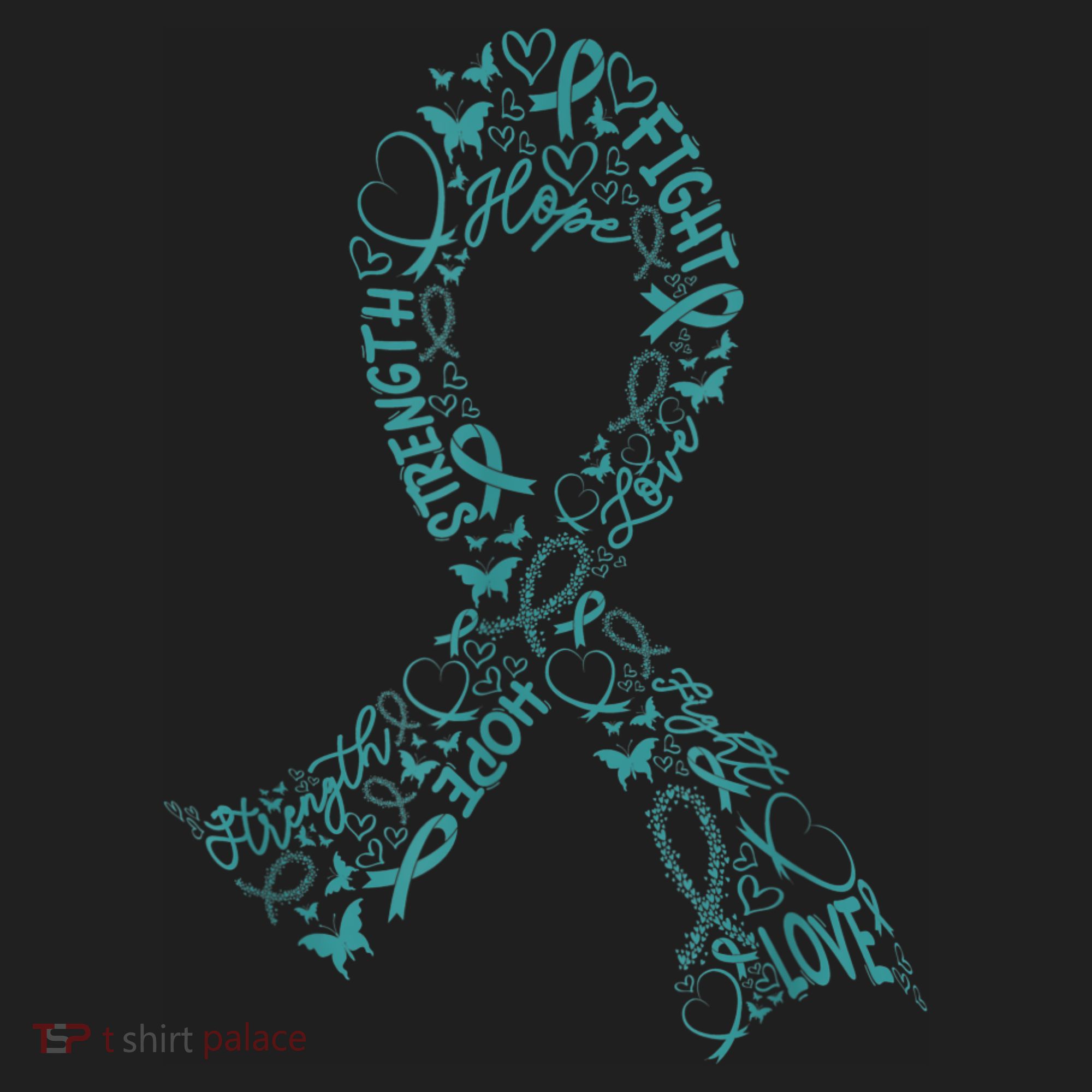 Ovarian Cancer Warrior Teal Ribbon Awareness Gift Beanie