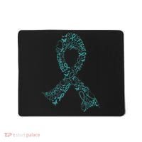 Ovarian Cancer Warrior Teal Ribbon Awareness Gift Mousepad thumb 0