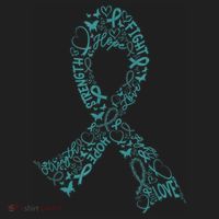 Ovarian Cancer Warrior Teal Ribbon Awareness Gift Hat thumb 2