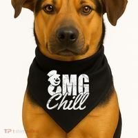 OMG Chill Winter Snowman USA-Made Doggie Bandana thumb 1