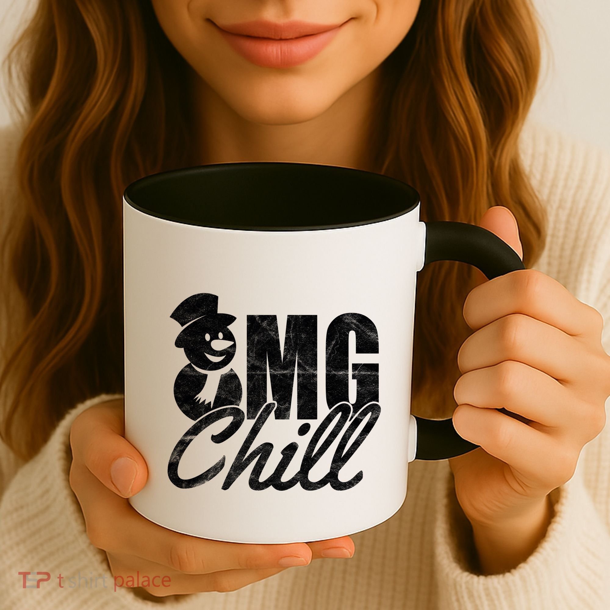 OMG Chill Winter Snowman Coffee Mug