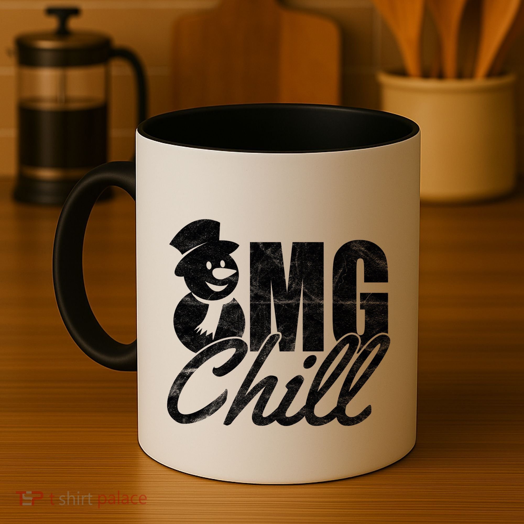 OMG Chill Winter Snowman Coffee Mug