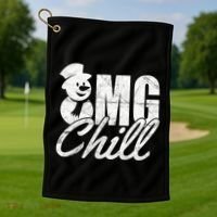 OMG Chill Winter Snowman Golf Towel thumb 1