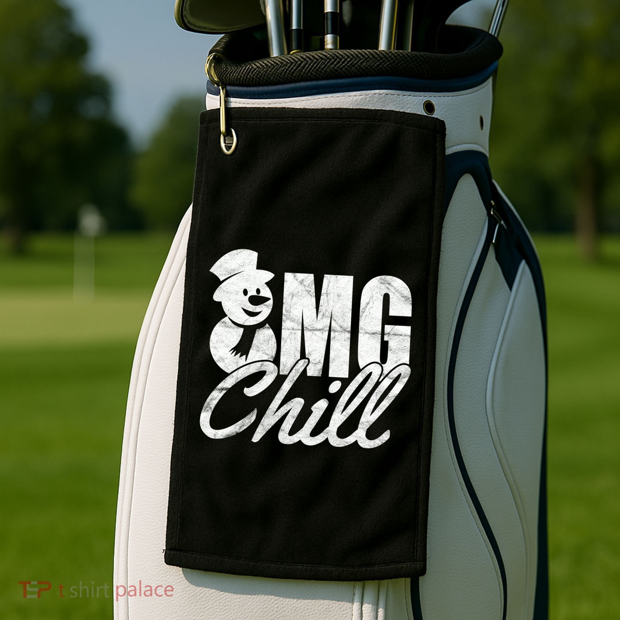 OMG Chill Winter Snowman Golf Towel