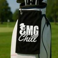 OMG Chill Winter Snowman Golf Towel thumb 2