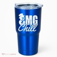 OMG Chill Winter Snowman Tumbler thumb 0