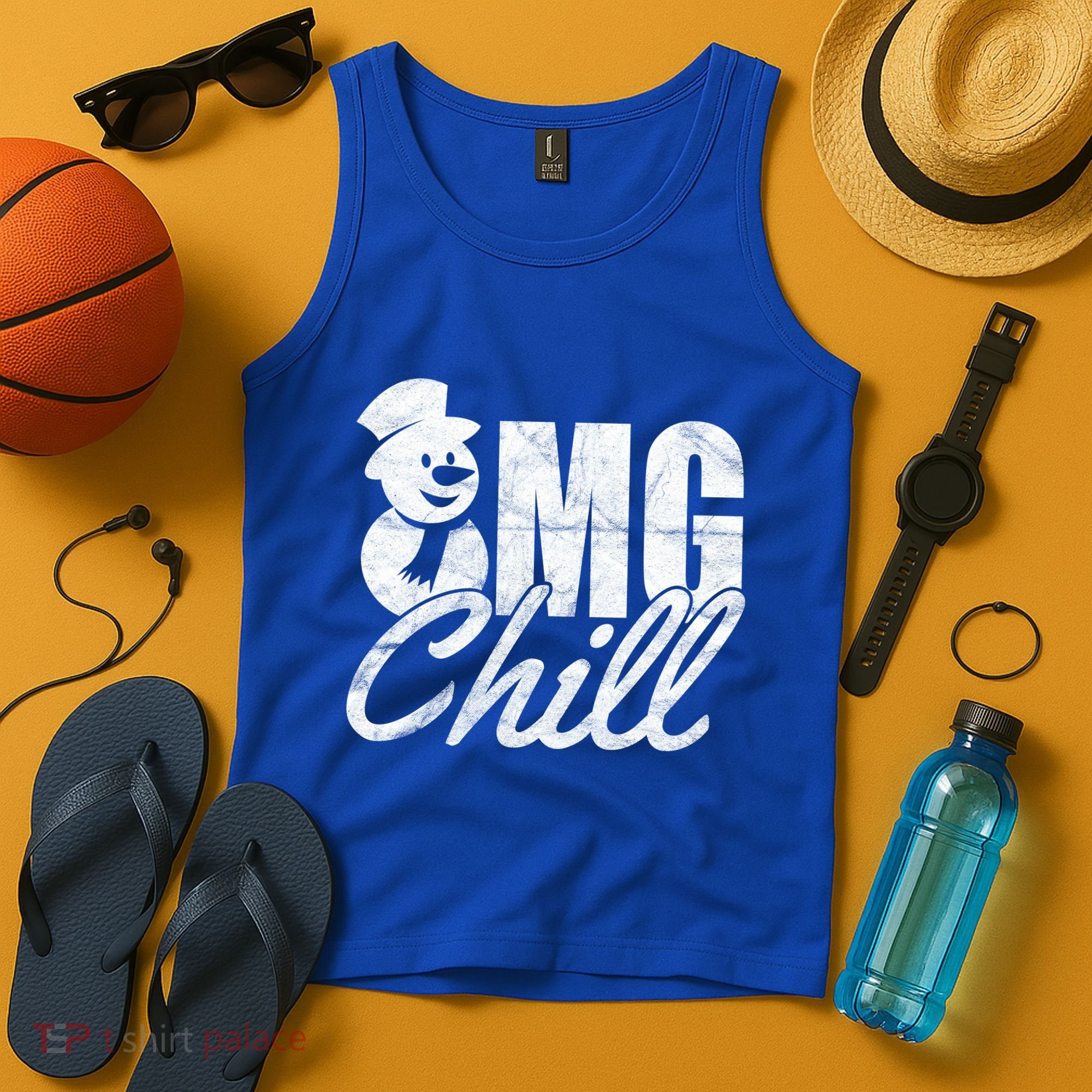 OMG Chill Winter Snowman Tank Top
