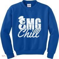 OMG Chill Winter Snowman Kids Sweatshirt thumb 0