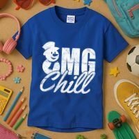 OMG Chill Winter Snowman Kids T-Shirt thumb 3