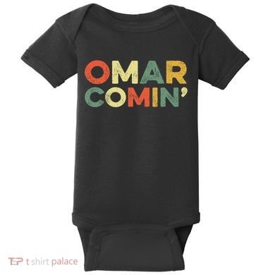 Omar Comin Wire Funny Meme Trending Popular Culture Slang Baby Bodysuit