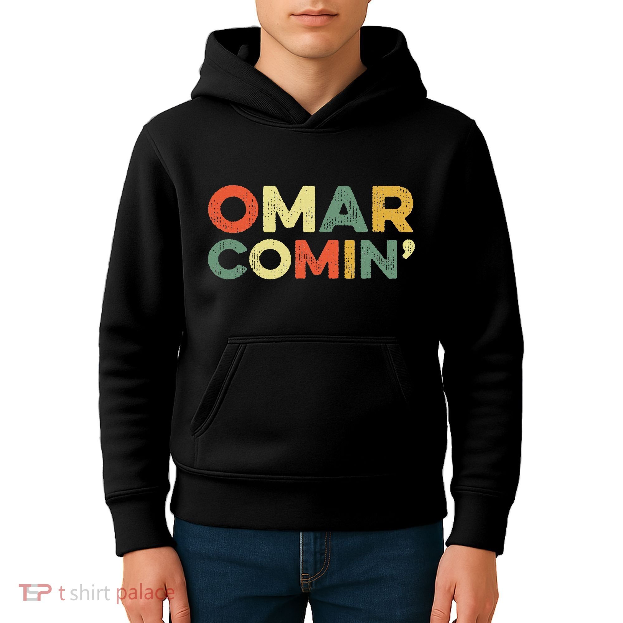 Omar Comin Wire Funny Meme Trending Popular Culture Slang Kids Hoodie