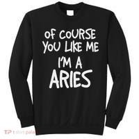 Of Course You Like Me I'm A Aries, Zodiac, Astrology Sweatshirt thumb 0