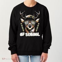 Oh Deer 100 Days Of School Are Here Deer Hunting 100th Day Women's Sweatshirt thumb 0