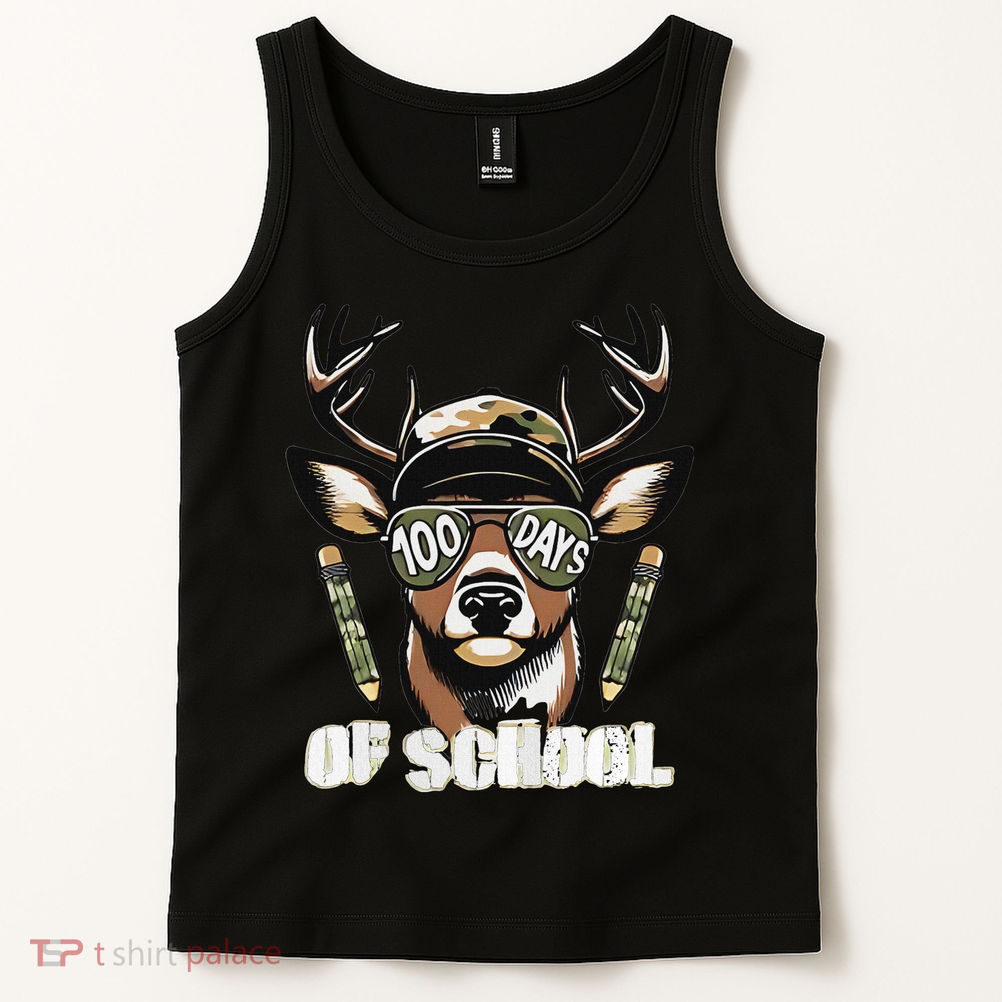 Oh Deer 100 Days Of School Are Here Deer Hunting 100th Day Tank Top
