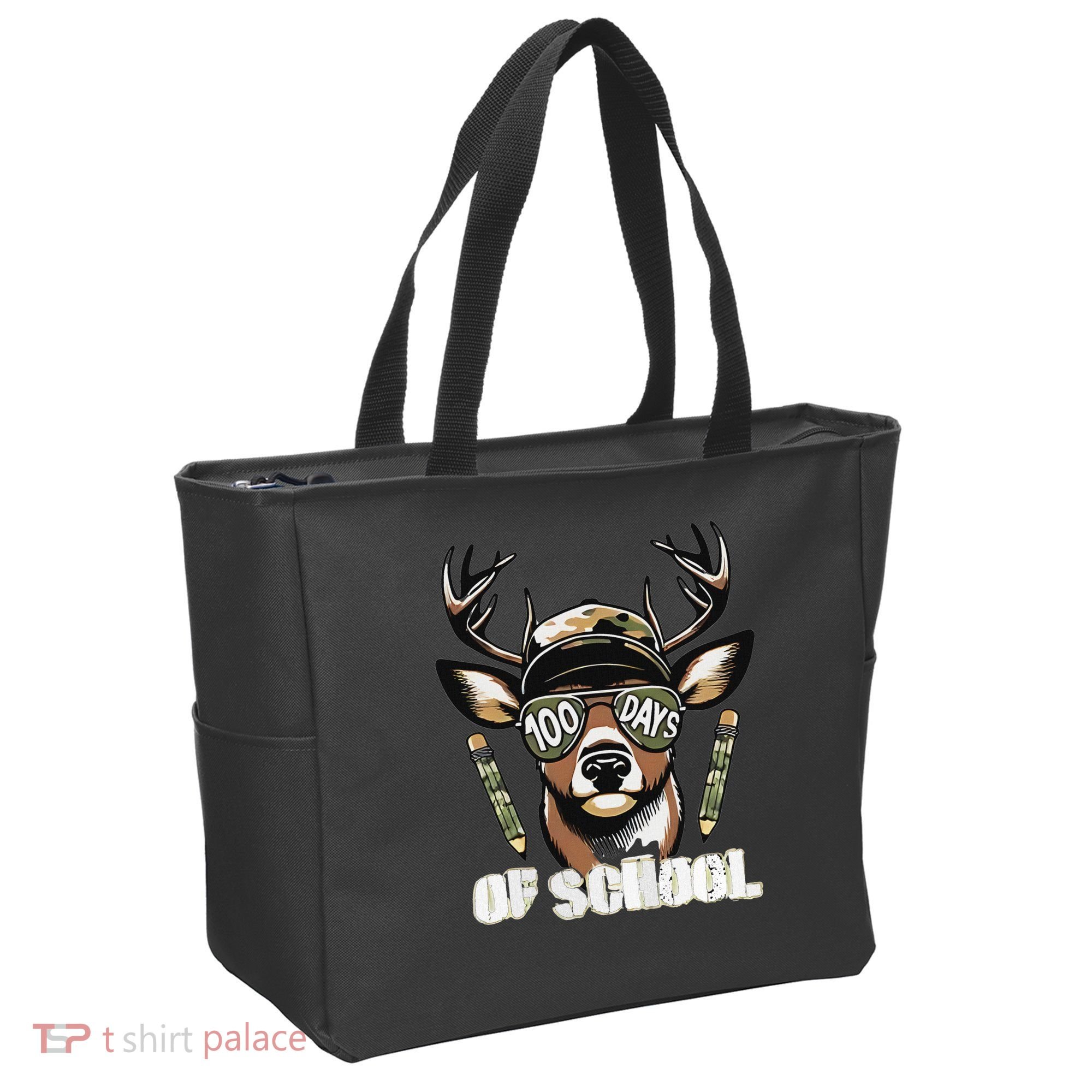 Oh Deer 100 Days Of School Are Here Deer Hunting 100th Day Tote Bag