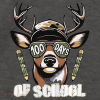 Oh Deer 100 Days Of School Are Here Deer Hunting 100th Day Vector Backpack thumb 2