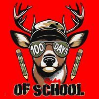 Oh Deer 100 Days Of School Are Here Deer Hunting 100th Day Santa Hat thumb 1