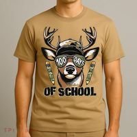 Oh Deer 100 Days Of School Are Here Deer Hunting 100th Day T-Shirt thumb 3