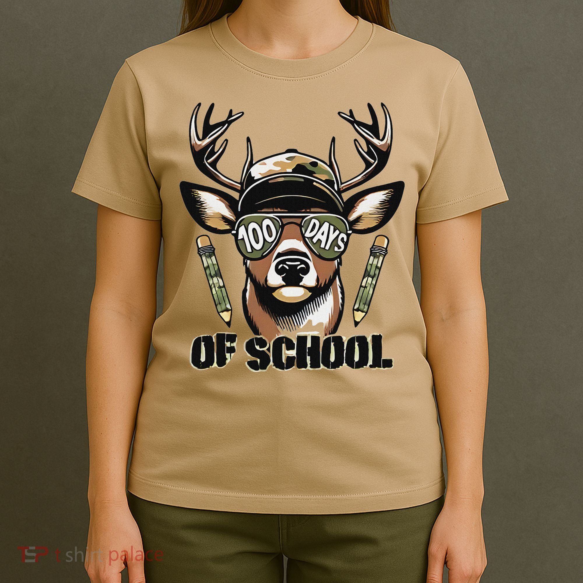 Oh Deer 100 Days Of School Are Here Deer Hunting 100th Day T-Shirt