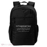 Octogenarian Definition 80 Years Old 80th Birthday Gift Backpack thumb 0