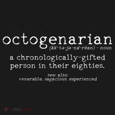 Octogenarian Definition 80 Years Old 80th Birthday Gift Womens Funnel Neck Pullover Hood