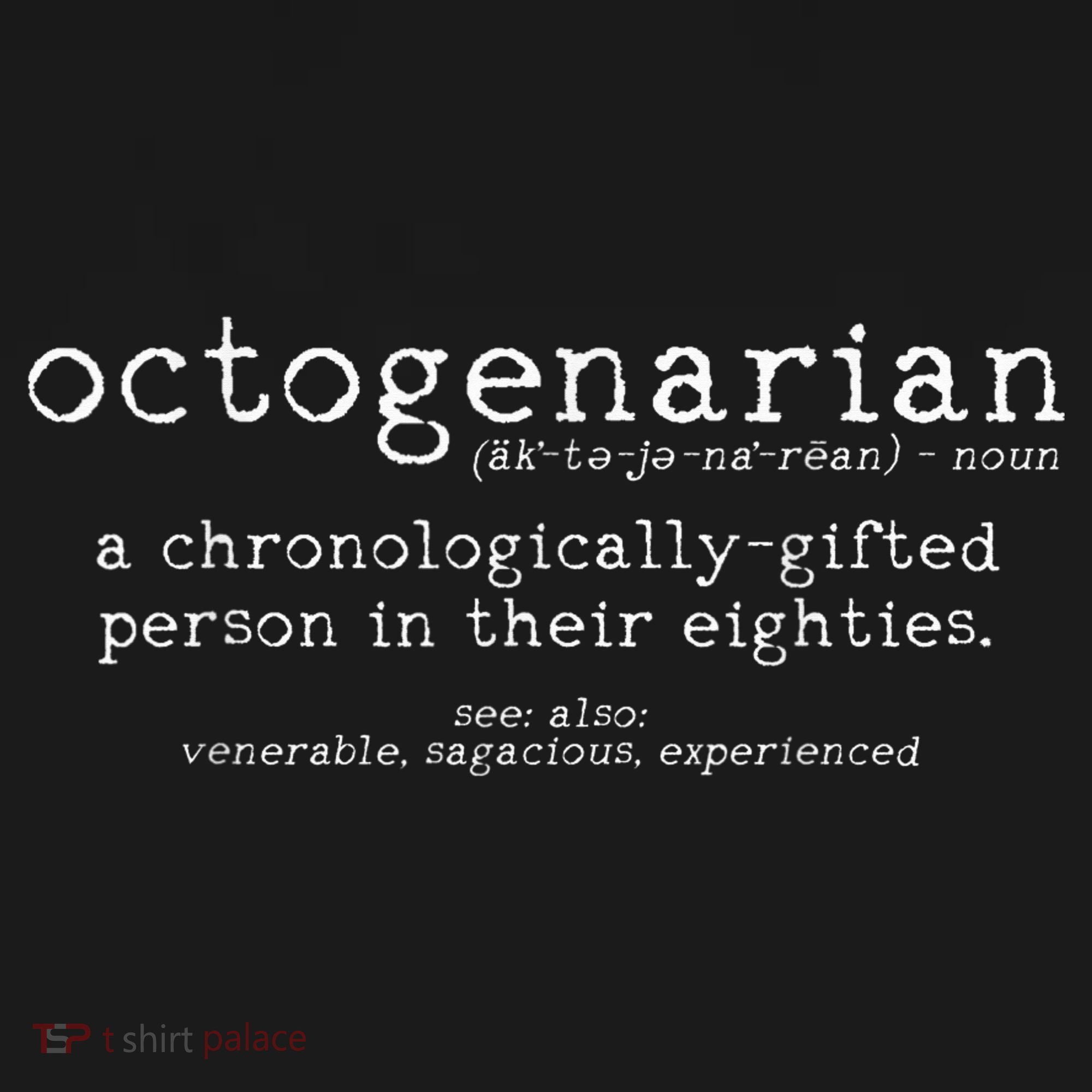 Octogenarian Definition 80 Years Old 80th Birthday Gift Womens Funnel Neck Pullover Hood