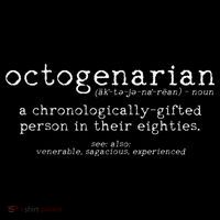 Octogenarian Definition 80 Years Old 80th Birthday Gift Women's Long Sleeve Shirt thumb 2