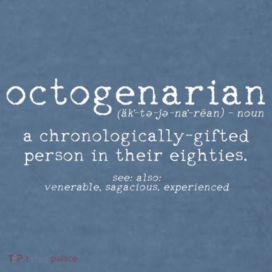 Octogenarian Definition 80 Years Old 80th Birthday Gift Garment-Dyed Sweatshirt