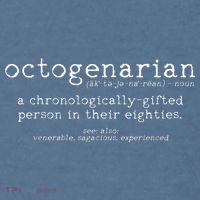 Octogenarian Definition 80 Years Old 80th Birthday Gift Garment-Dyed Sweatshirt thumb 2