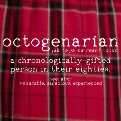 Octogenarian Definition 80 Years Old 80th Birthday Gift Men's Flannel Plaid Pajama Pants
