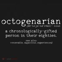 Octogenarian Definition 80 Years Old 80th Birthday Gift Tall T-Shirt thumb 4
