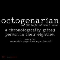 Octogenarian Definition 80 Years Old 80th Birthday Gift Button thumb 1