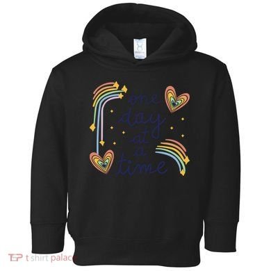 One Day At A Time Rainbow Toddler Hoodie