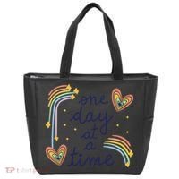 One Day At A Time Rainbow Tote Bag thumb 0