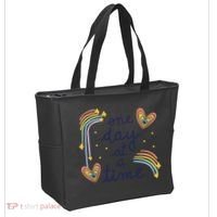 One Day At A Time Rainbow Tote Bag thumb 2