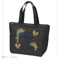 One Day At A Time Rainbow Tote Bag thumb 3