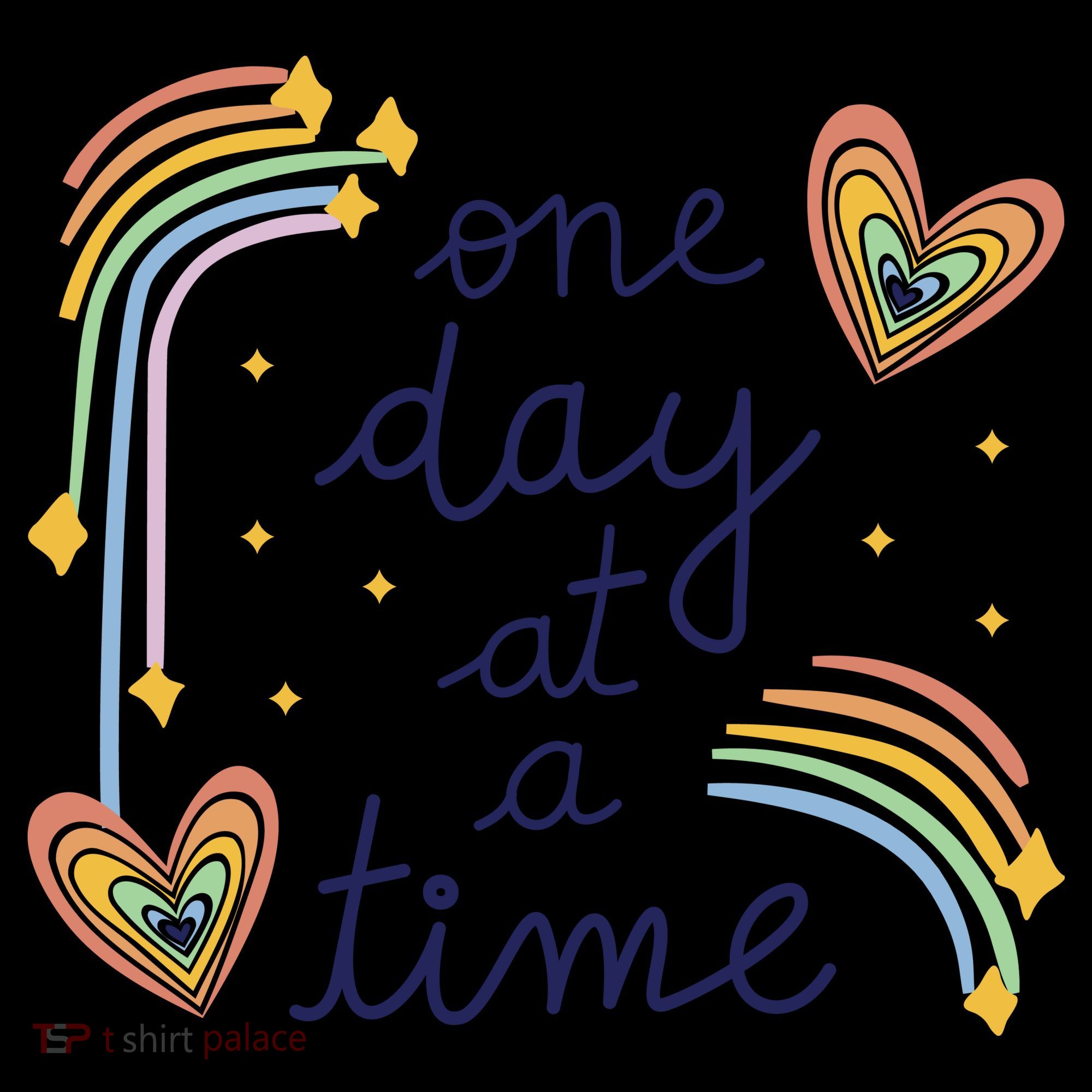 One Day At A Time Rainbow Tote Bag