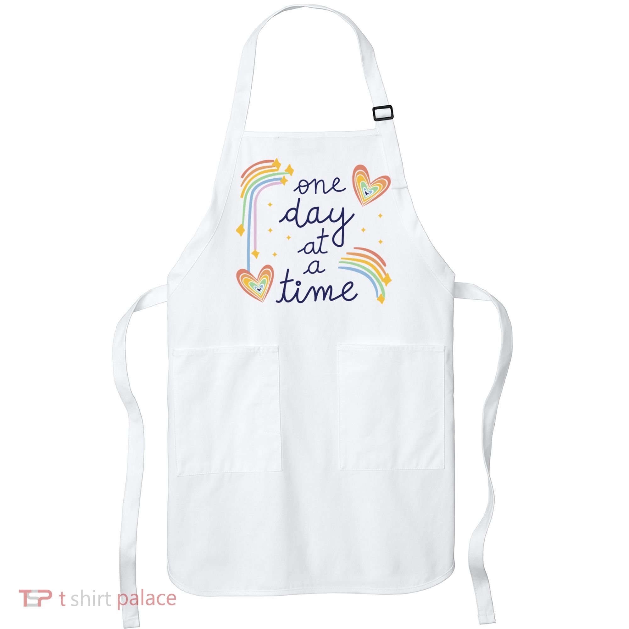 One Day At A Time Rainbow Apron