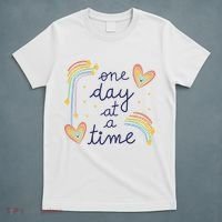 One Day At A Time Rainbow T-Shirt thumb 5