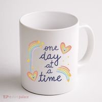 One Day At A Time Rainbow Coffee Mug thumb 1