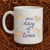 One Day At A Time Rainbow Coffee Mug thumb 2