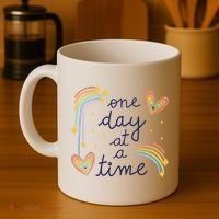 One Day At A Time Rainbow Coffee Mug thumb 4