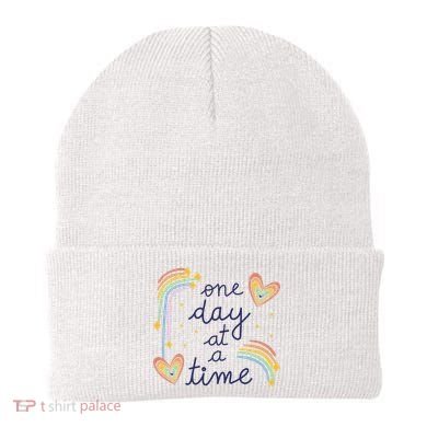 One Day At A Time Rainbow Beanie