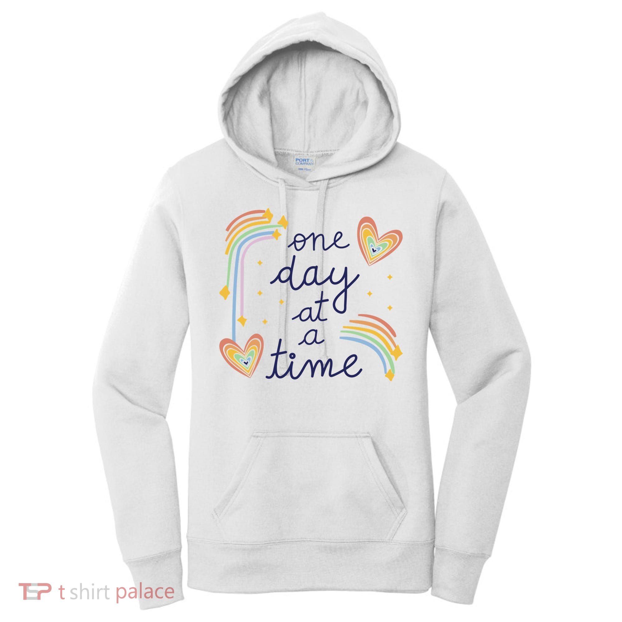 One Day At A Time Rainbow Women's Hoodie