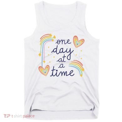 One Day At A Time Rainbow Tank Top