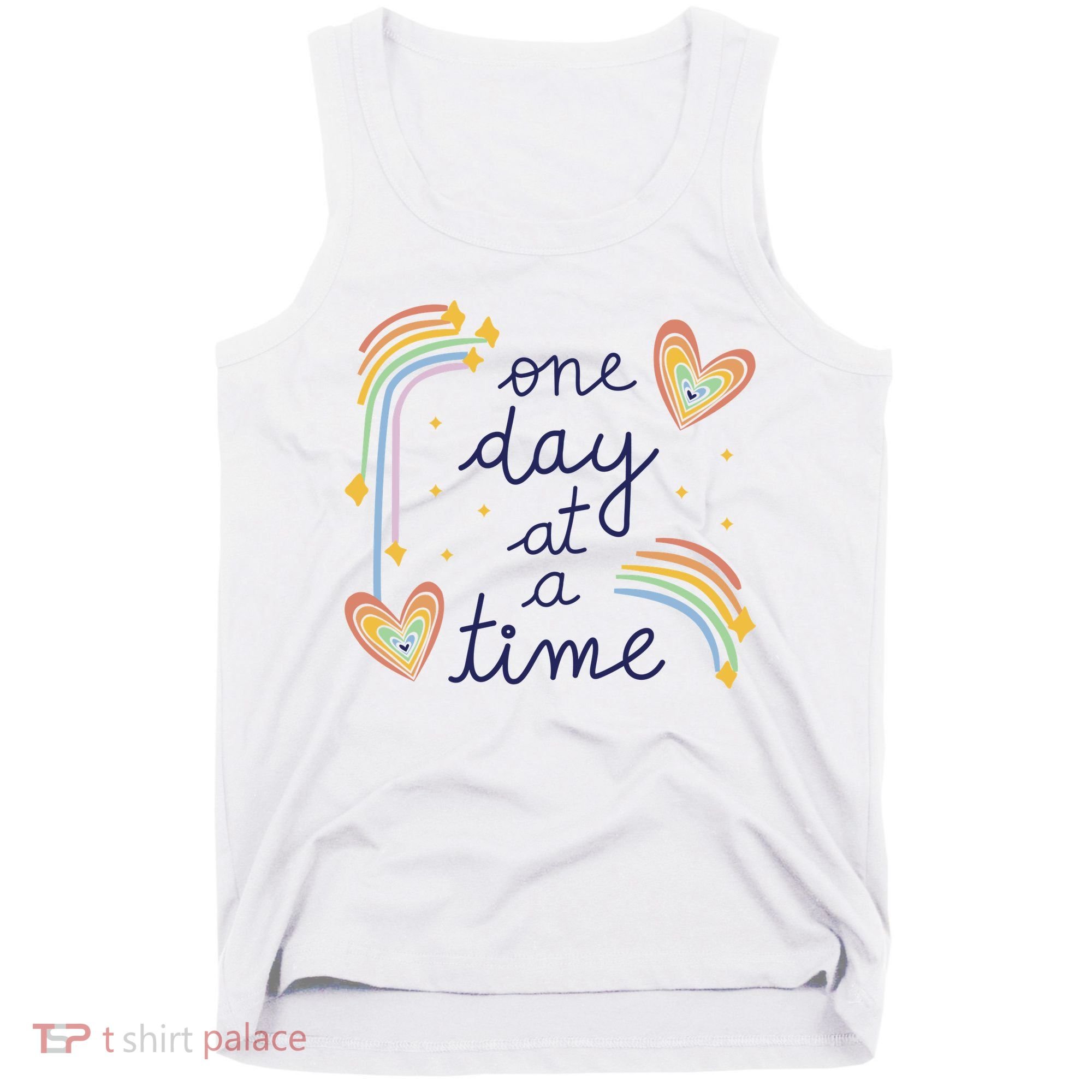 One Day At A Time Rainbow Tank Top