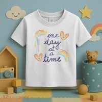 One Day At A Time Rainbow Toddler T-Shirt thumb 3