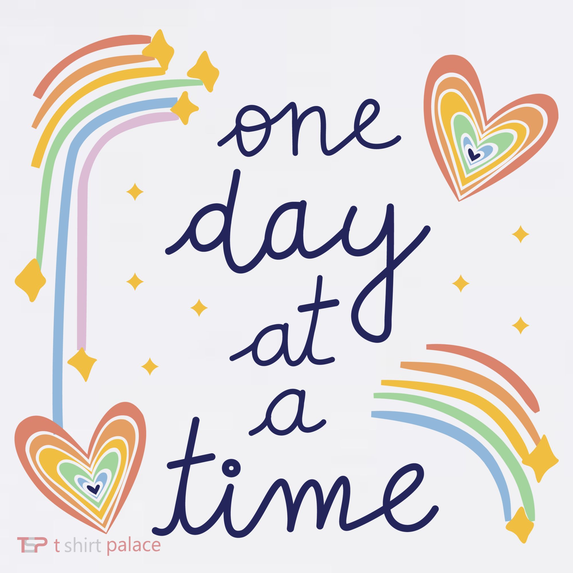 One Day At A Time Rainbow Kids Hoodie
