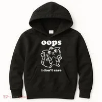 Oops I DonT Care Kids Hoodie thumb 0