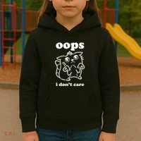 Oops I DonT Care Kids Hoodie thumb 3